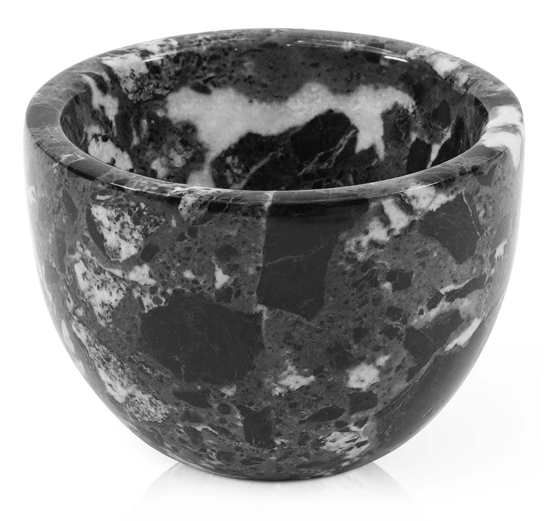 Radicaln Marble Shaving Bowl 3" Inch Black Handmade Shave Soap Holder for Men, Barber Accessories & Supplies, Luxury Stone Bowl for Shaving Cream Beauty and Personal Care Radicaln