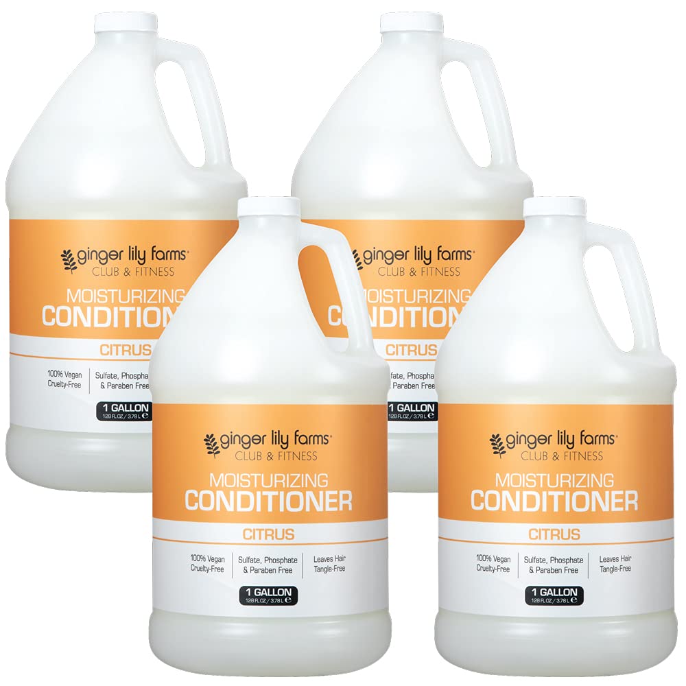 Ginger Lily Farms 4pk/1 gal Citrus Moisturizing Conditioner, Cruelty-Free