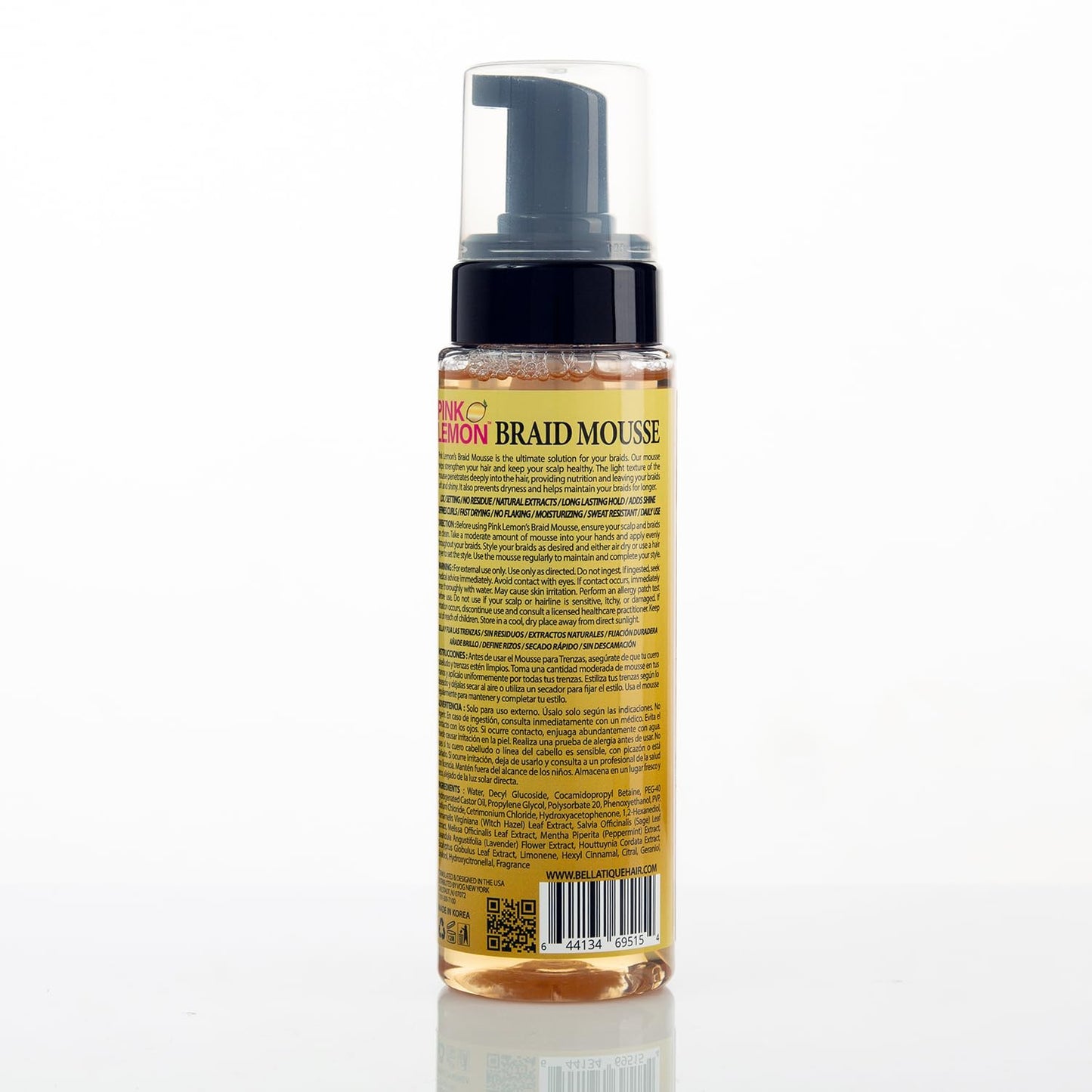 PINK LEMON Braid Mousse Foam Control for Loc and Cornrow Styling, 8 fl oz Beauty & Personal Care PINK LEMON