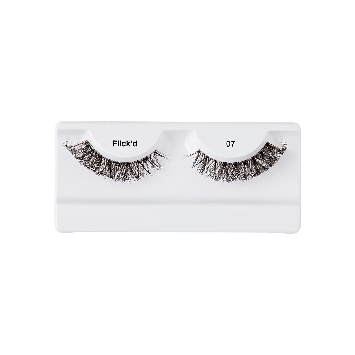 i-ENVY False Lashes Flick'd D-Curl Strip Lashes Volume Bouncy Natural Clear Band Cat Eye Dramatic Trendy Extensions Reusable Eye Lashes (07) Beauty & Personal Care i•ENVY