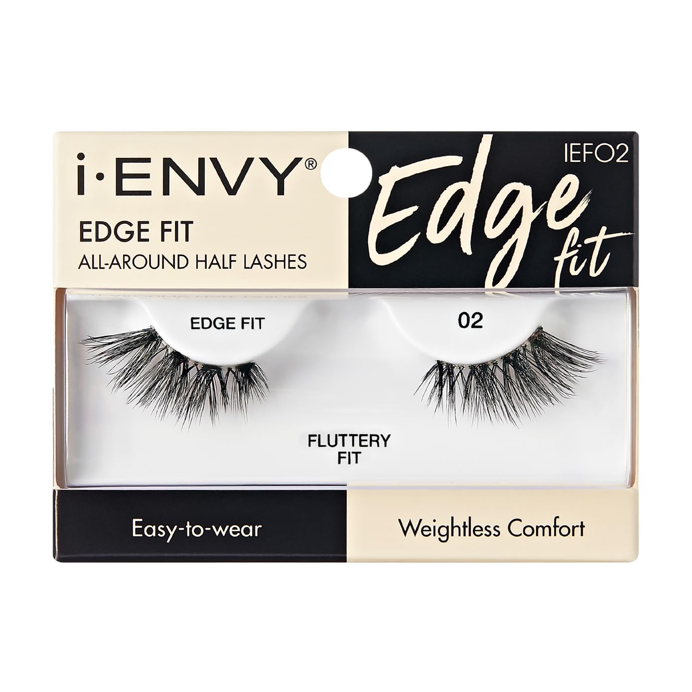 i-ENVY Half Lashes, Edge Fit False Eyelashes Natural Dramatic Look Wispy Cat Eye Clear Band Fluffy Volume Soft Strip Short Half Fake Eyelashes Light Beauty & Personal Care i•ENVY