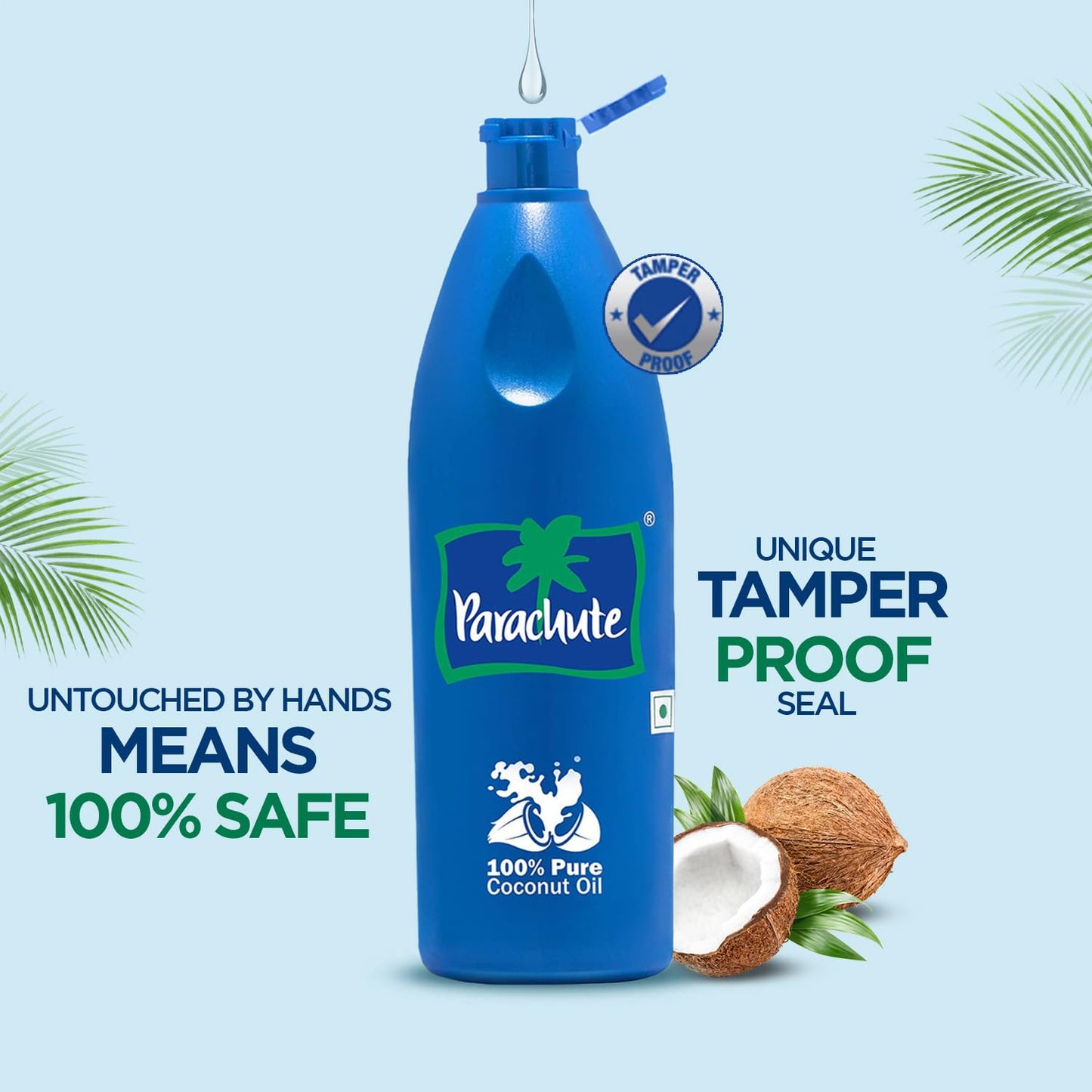 Parachute 100% Pure and Natural Unrefined Coconut Oil | No Chemicals & Added Preservatives | 18.8 fl oz Beauty & Personal Care Parachute