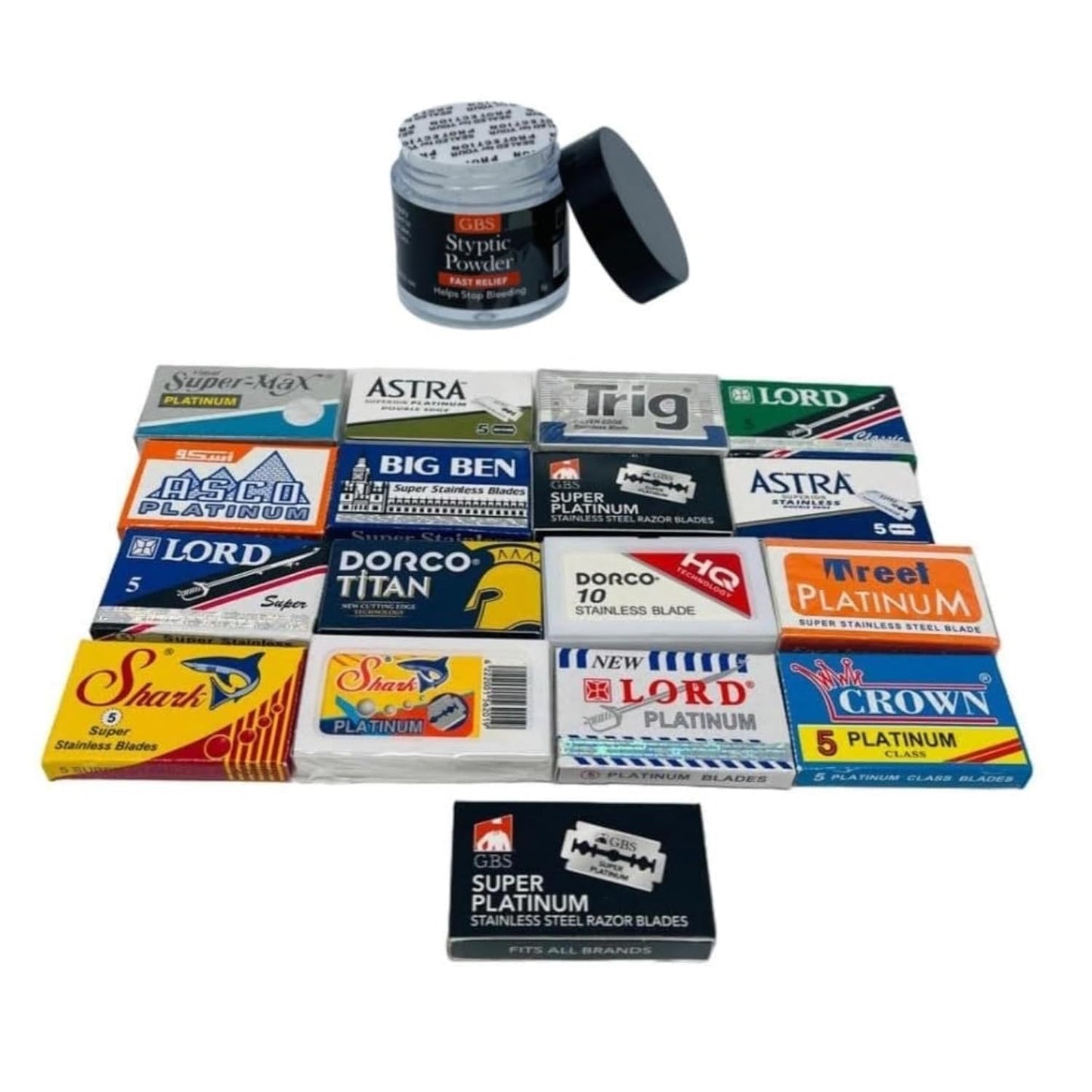 GENTS Double Edge Safety Razor Blade Variety Pack, 120 Count with Styptic Powder Beauty and Personal Care G.B.S