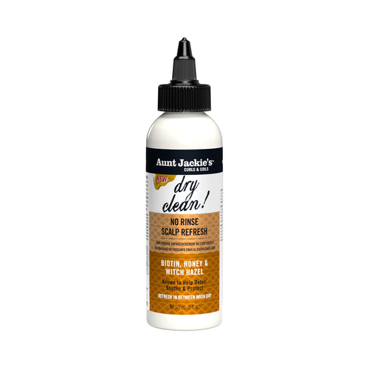 Aunt Jackie’s Braid + Twist Collection Dry Clean! No Rinse Scalp Refresh - Detox and Moisturize Scalp with Witch Hazel, Scalposine, Biotin, and Honey