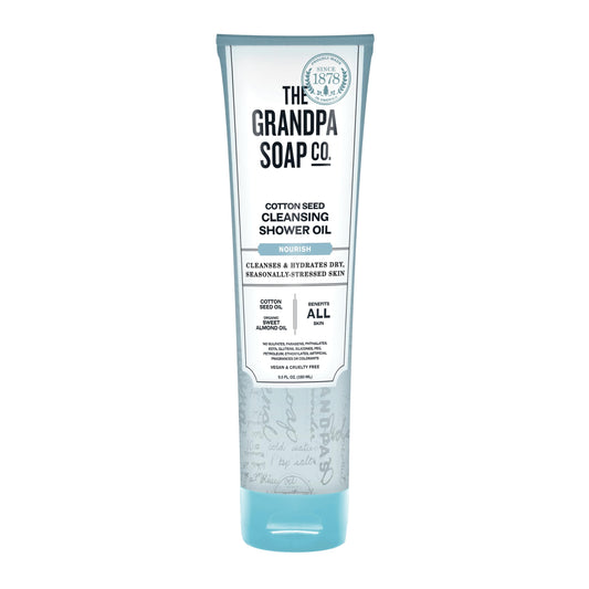 The Grandpa Soap Company Cottonseed Oil Body Wash Cottonseed + Organic Sweet Almond Oils - Clean, Vegan & Cruelty Free Formula - Nourishing Body Soap Beauty and Personal Care The Grandpa Soap Company