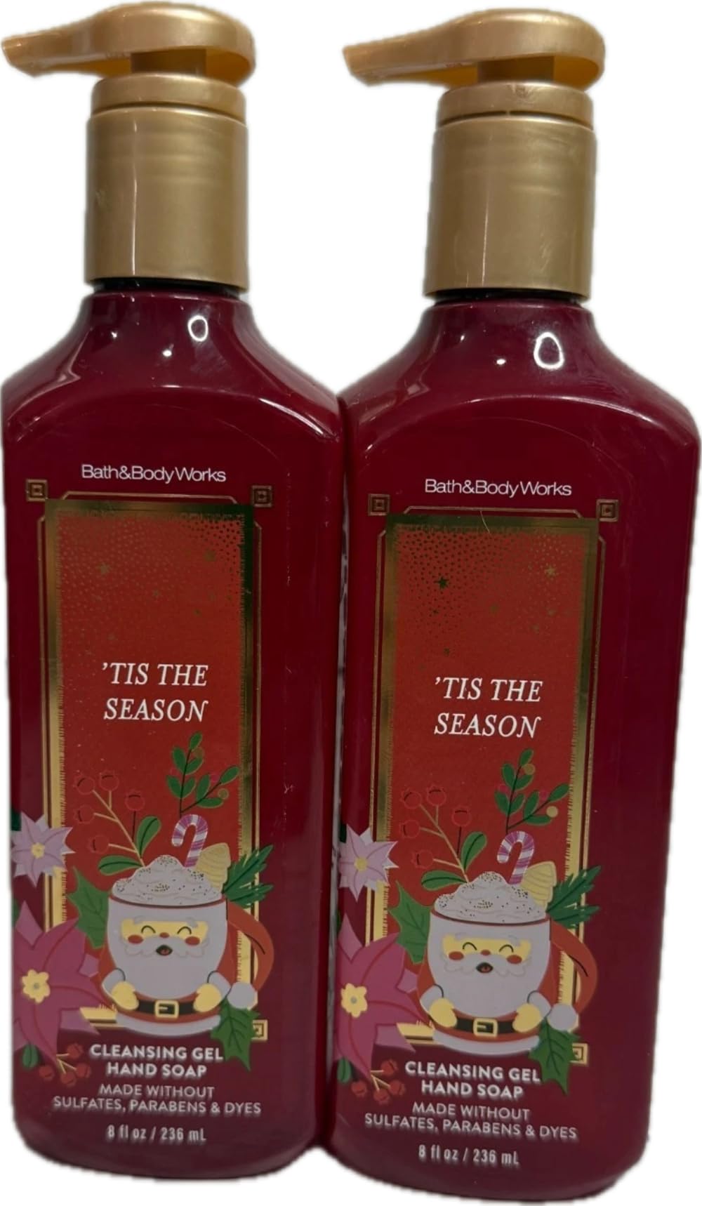 Bath & Body Works Tis The Season Cleansing Gel Hand Soap 8 Oz Each 2 Pack