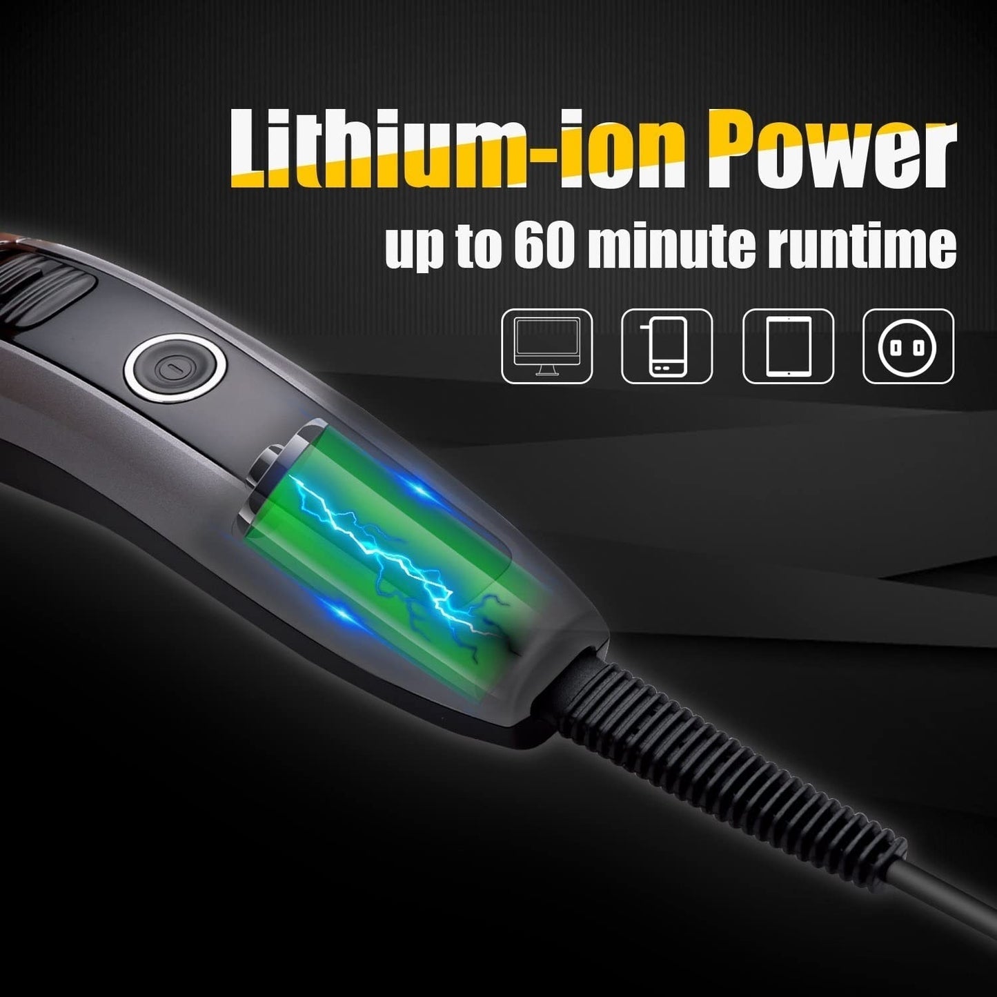 GLESVOWIO Hair Clippers for Men Hair Beard Trimmer Body Engraving Nose Hair Trimmer Hair Cutting Machine Professional Hair Clippers for Men Haircut Beauty and Personal Care GLESVOWIO