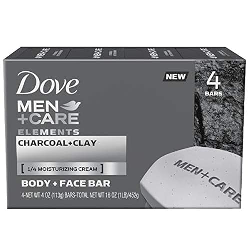 Dove Men+Care Elements Body and Face Bar Charcoal + Clay 4 oz, 4 Bar Beauty & Personal Care Dove