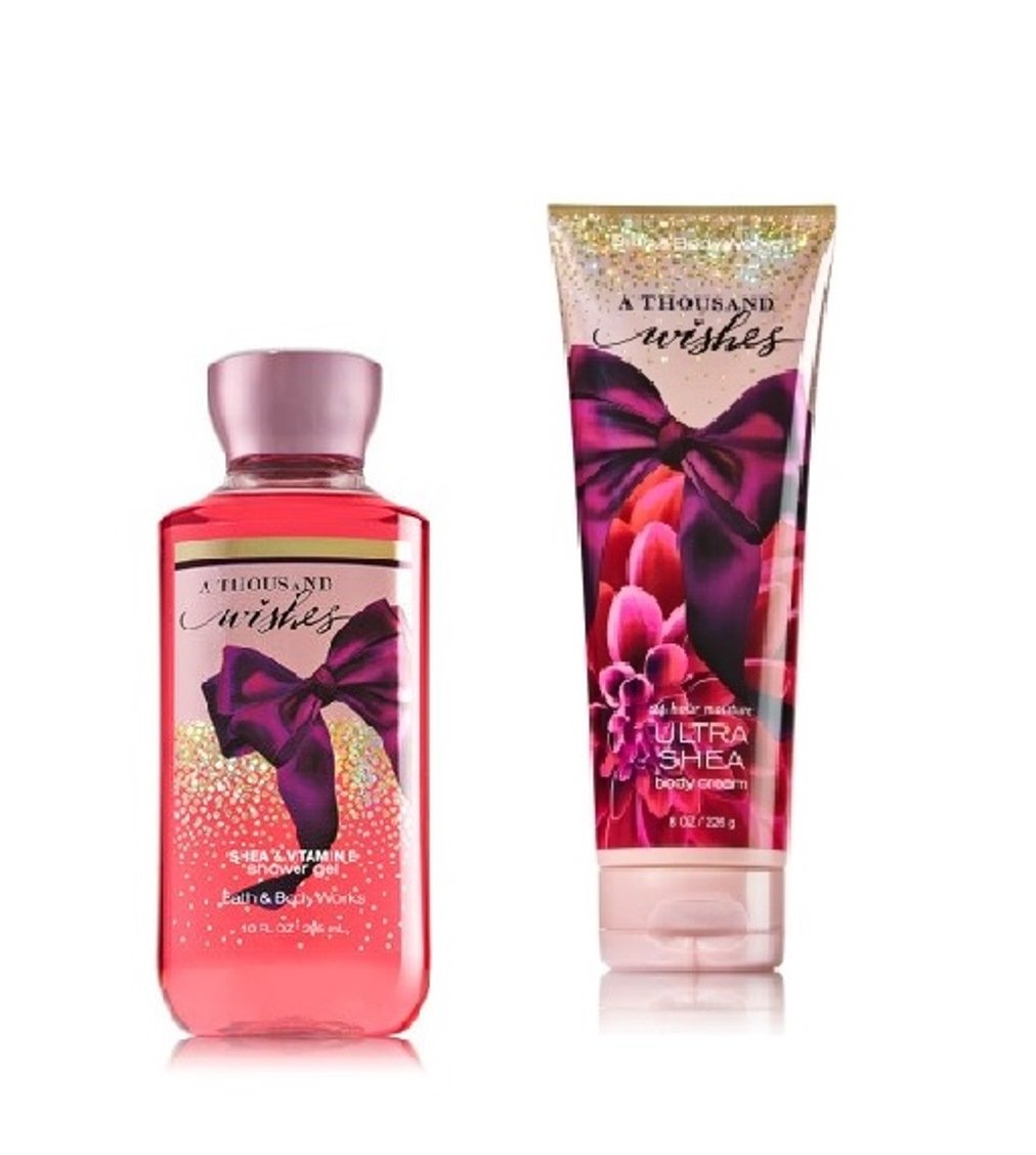 Bath & Body Works Signature Collection - A Thousand Wishes - Gift Set - Shower Gel & Ultra Shea Body Cream Beauty and Personal Care Bath & Body Works