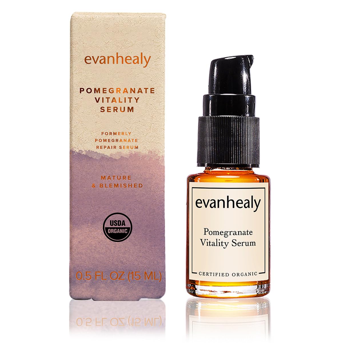 evanhealy Pomegranate Vitality Serum | Organic Sea Buckthorn Berry Oil with Rosehip Seed | Balance, Moisturize, & Nourish Facial Skin Beauty & Personal Care evanhealy