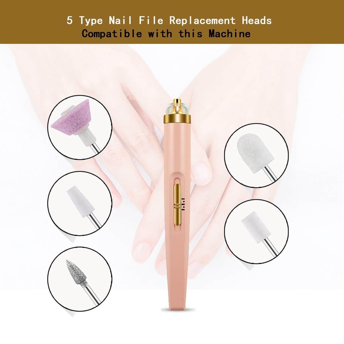 10 Pieces Nail File Replacement Head Refills for Perfect Finishing and Well Touch Salon Nails Electronic Nail File and Full Manicure Beauty & Personal Care GOMINYUF