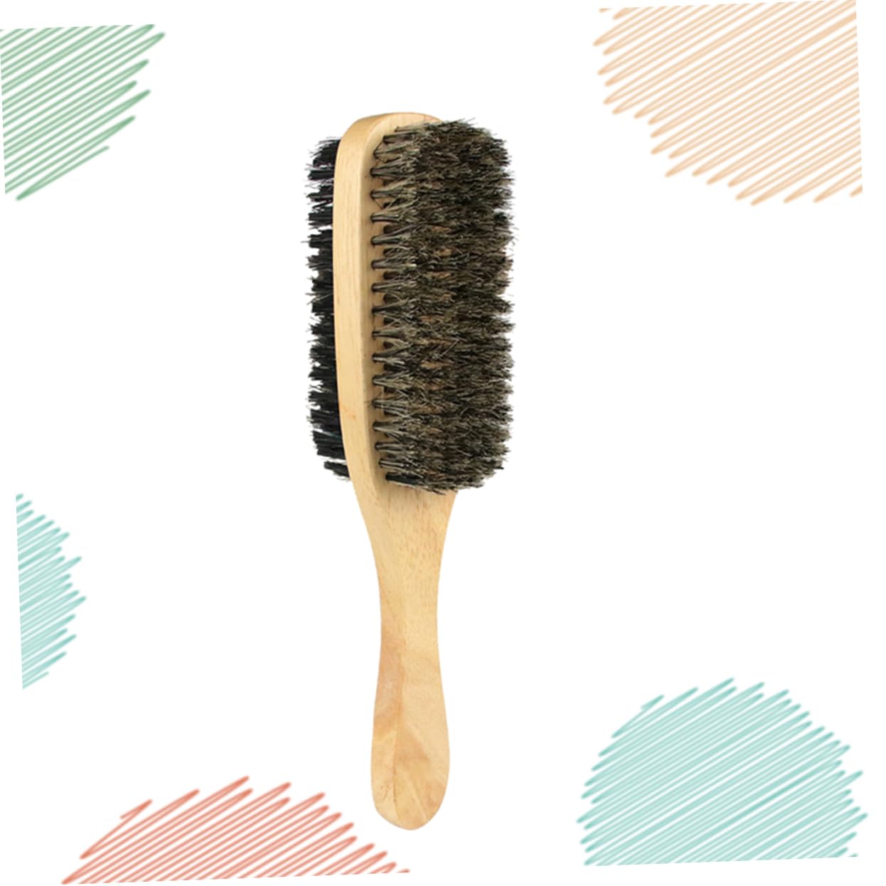 Ipetboom 1pc Men's Dual-sided Beard Brush Handle Beard Grooming Tool for Cleaning and Straightening Portable Hairdressing Comb for Bearded Men Beauty and Personal Care Ipetboom