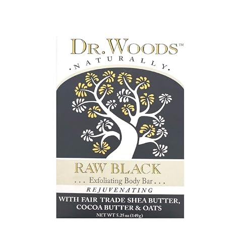 Dr.woods Dr Woods Naturals Exfoliating Bar Soap, Raw Black, 5.25 Oz Beauty & Personal Care Dr. Woods