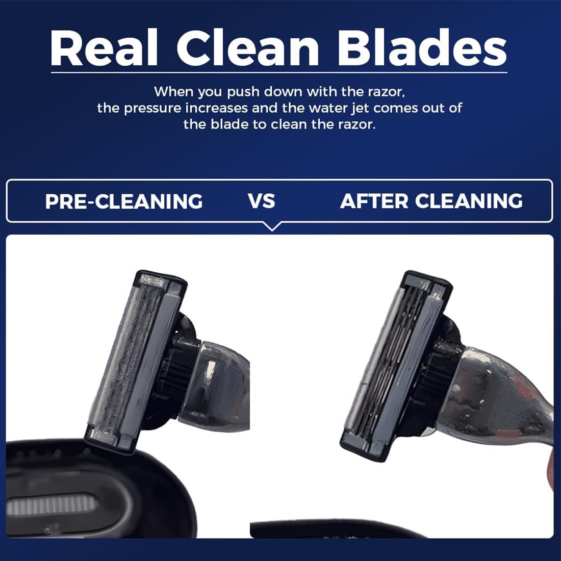 Razor Rinser 2.0, Razor Cleaner Tool, Portable Manual Razor Cleaner, Fits Most Manual Shavers, Fast Rinse, Keep Sink Clean and Clog-Free, Making Beauty and Personal Care Raelvenn
