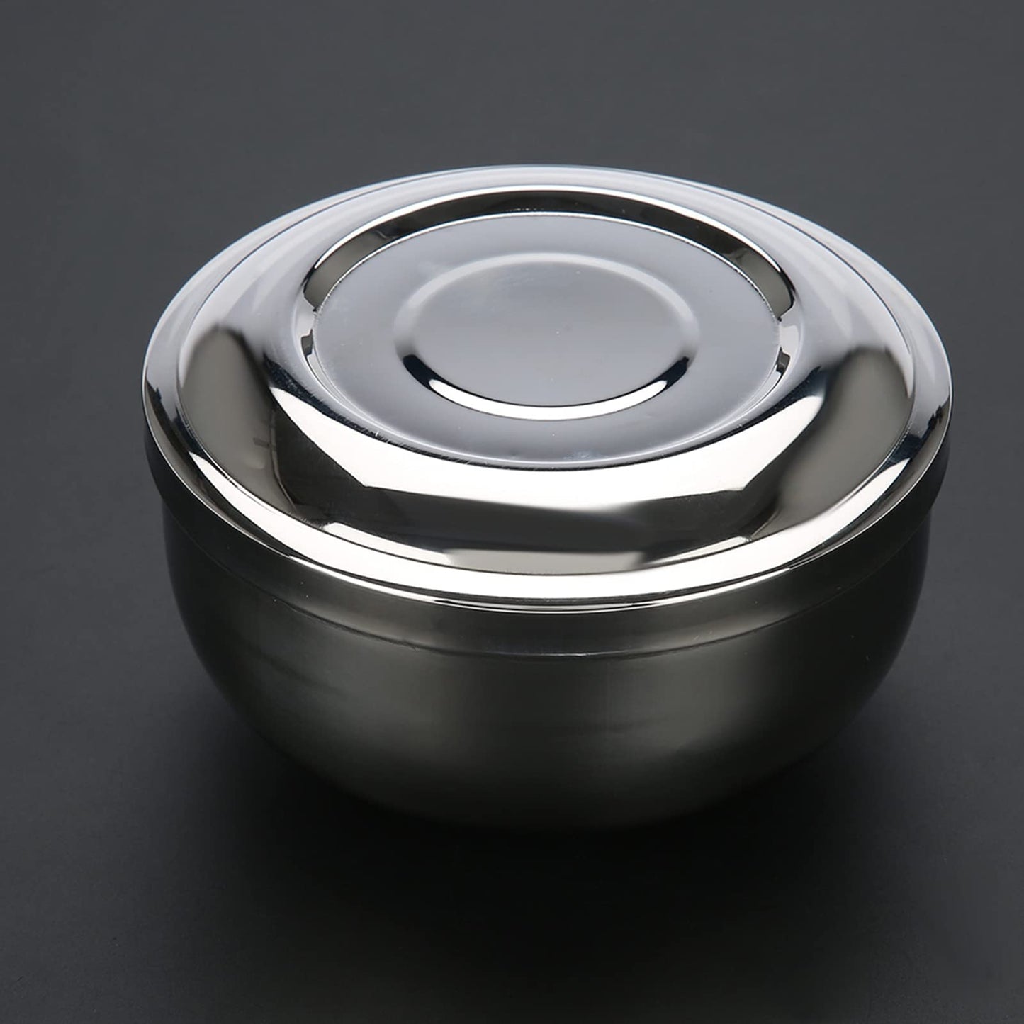 Semme Shaving Bowl For Men, Men Stainless Steel Shaving Soap Bowl with Lid,Shaving Soap Bowl,Shaving Mug Container,Easier to Lather,Fits Most Soaps Beauty and Personal Care Semme