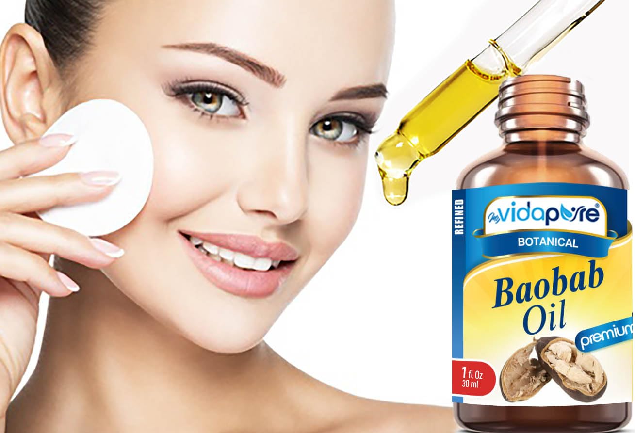 MYVIDAPURE 100% Pure BAOBAB OIL WILD GROWTH RAW for Skin, Hair, Lip and Nail Care. (0.5 Fl Oz) Beauty & Personal Care MYVIDAPURE