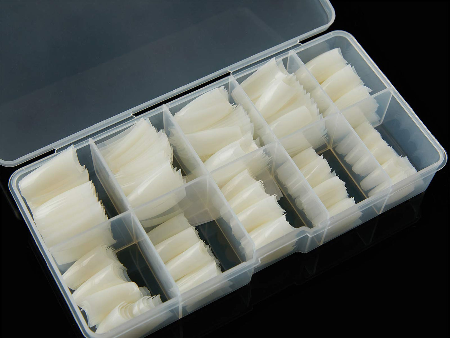 French Acrylic False Nail Tips, 500PCS Fake Nail Shape Artificial False Nails Tips 10 Sizes with Case for Nail Art Salons (Natural) Beauty & Personal Care RayanWay