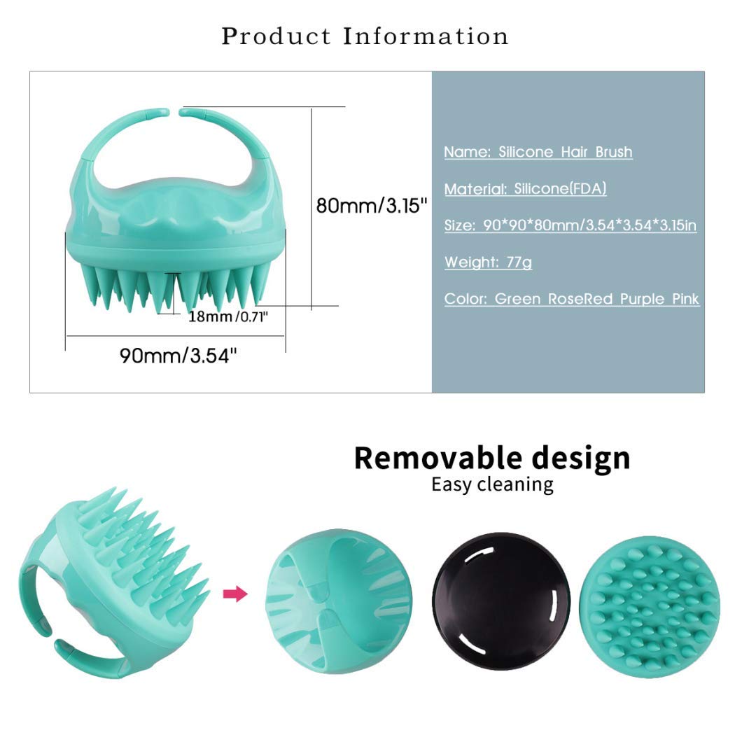 WaNana Body Cellulite Remover Fascia Release Massage Brush Handheld Bath Shower Hair Shampoo Scalp Brush Body Silica Gel Comb Conditioner Clean Head Beauty and Personal Care WaNana