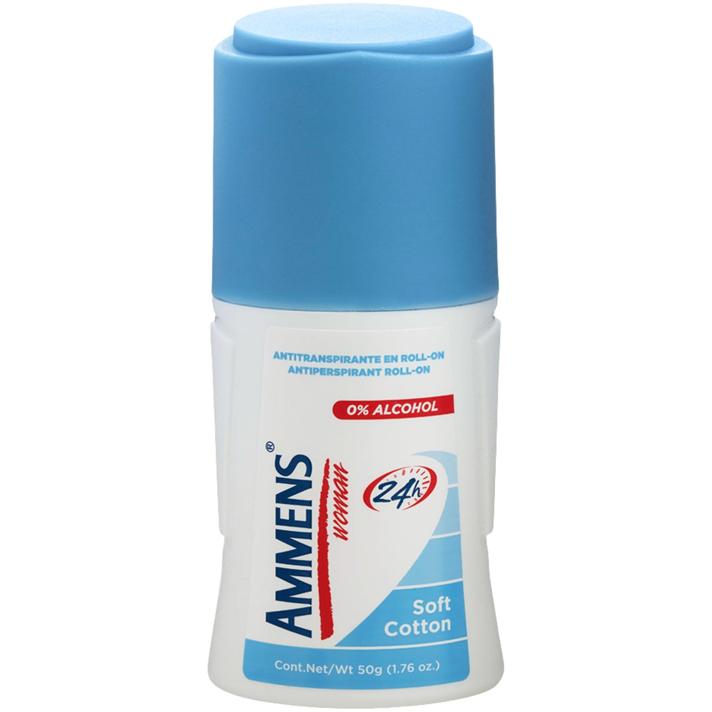 Ammens Roll-On Deodorant for Women - Desodorante en Roll-On para Mujer - Alcohol-Free, Antiperspirant, Soft Cotton Scent - Sin Alcohol Beauty and Personal Care Tu Salud Plus
