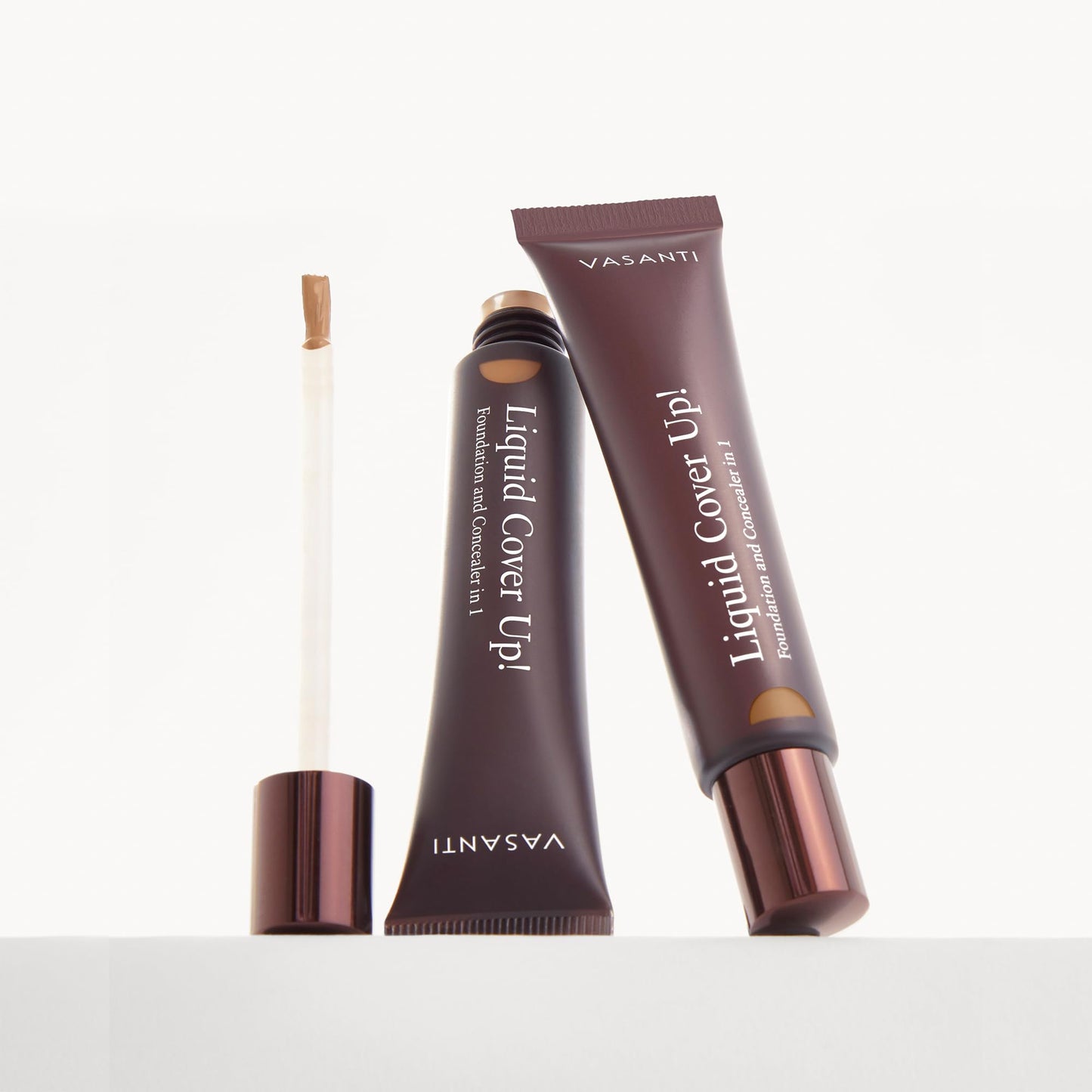 VASANTI Oil-Free Foundation & Concealer in 1 - Liquid Cover-Up (V2) - Full Matte Coverage Long Lasting Paraben-Free Vegan Friendly Makeup Beauty & Personal Care VASANTI