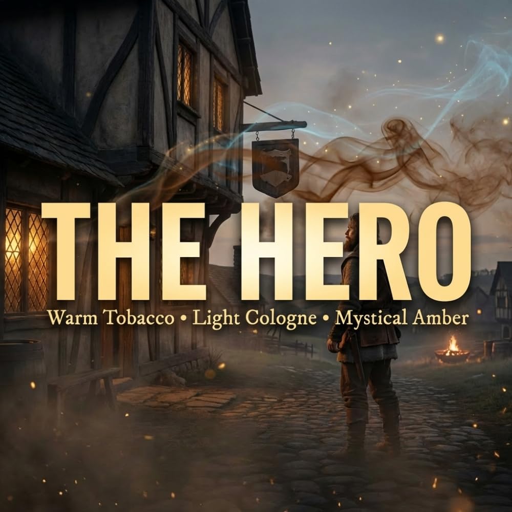 Fable Beard Co. Beard Oil - The Hero, Warm Tobacco, Light Cologne, & Mystical Amber, Natural Beard Oil for Men with Jojoba & Argan Oils, Vitamin E Beauty and Personal Care Fable Beard Co.