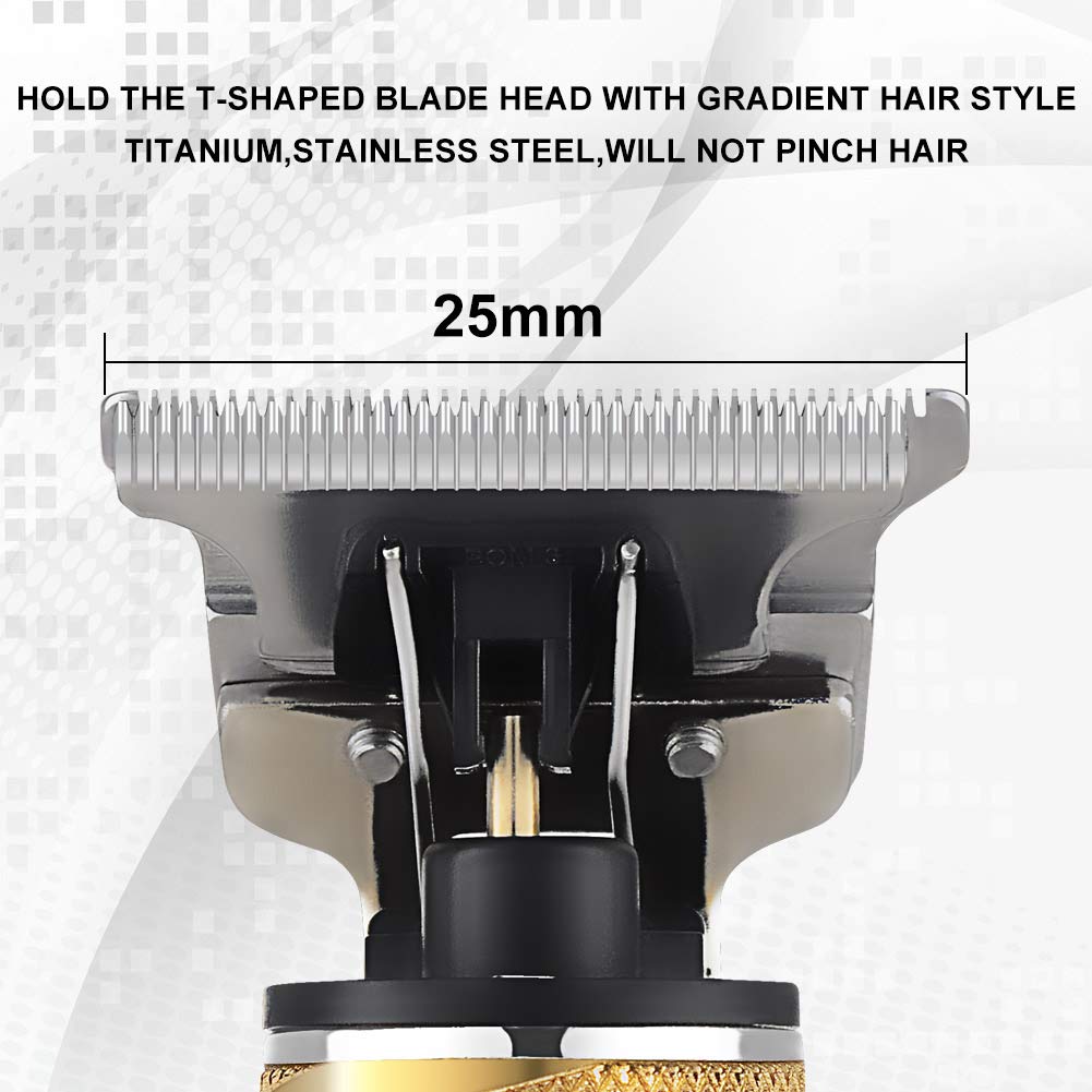 SURKER Electric Pro Li Clippers Barber Accessories Grooming Waterproof Rechargeable Cordless Close Cutting T-Blade Trimmer Hair Clippers Beauty and Personal Care SURKER