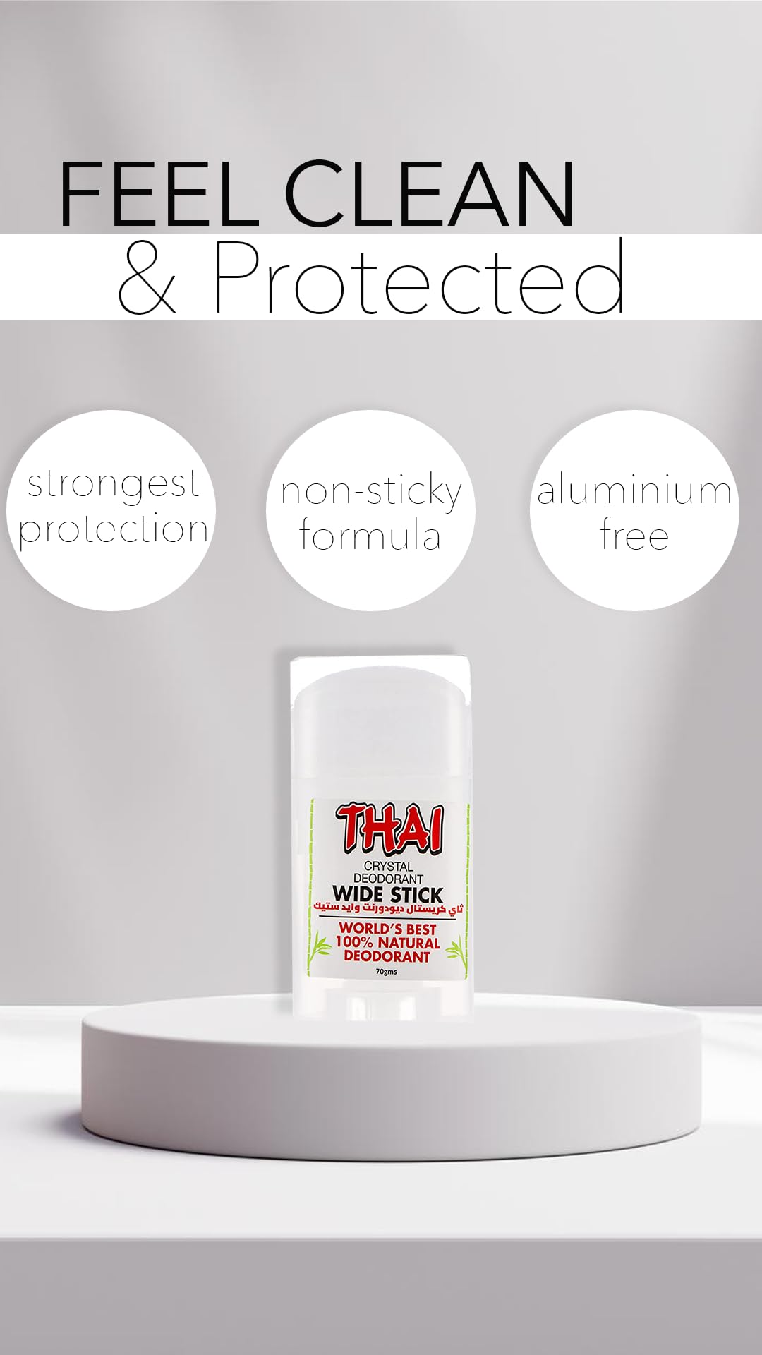 DEODORANT STONES OF AMERICA Thai Deodorant Wide Stick 70 gm, 0.02 Pound Beauty and Personal Care Thai Deodorant Stone