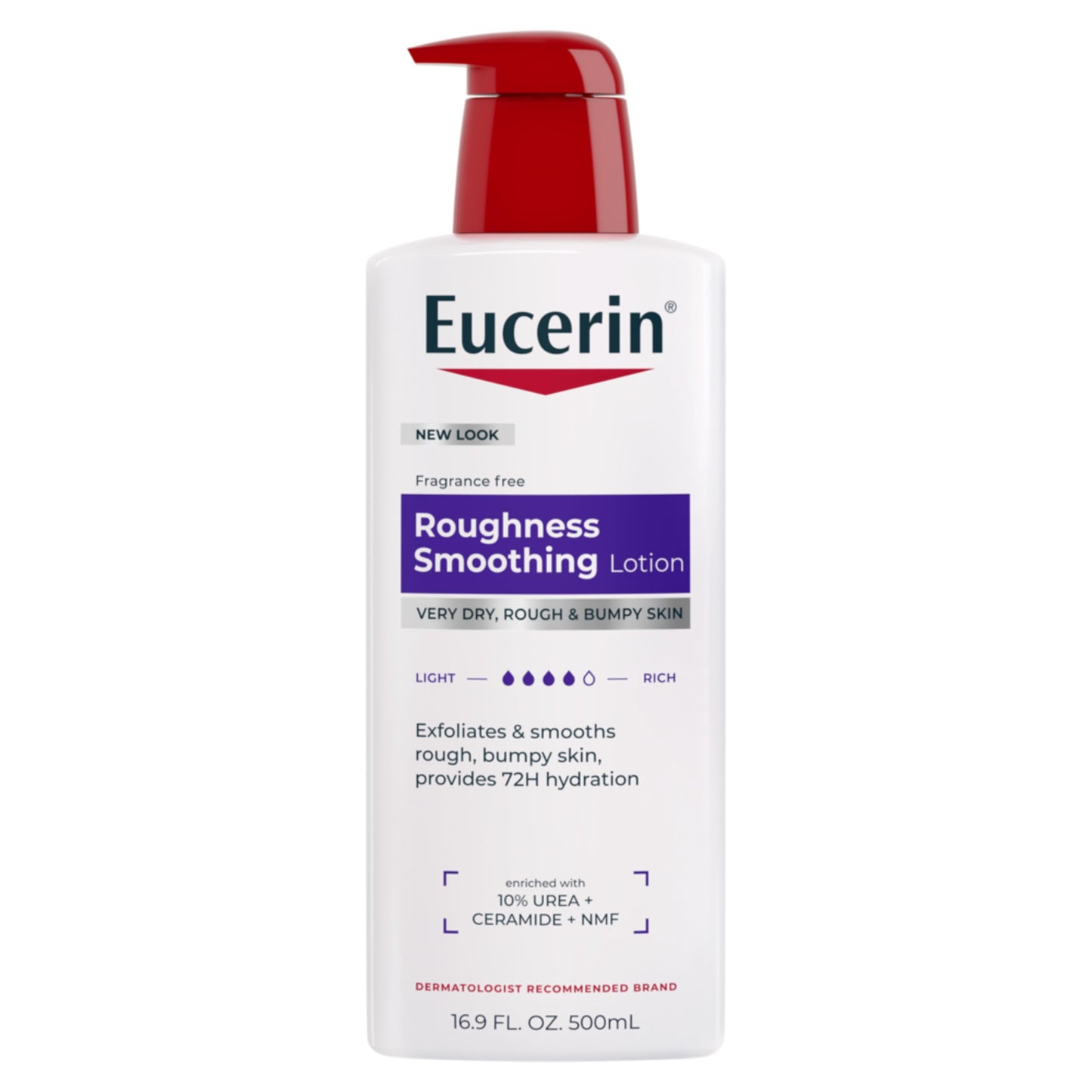 Eucerin Roughness Relief Body Lotion for Extremely Dry, Rough Skin, Urea Enriched Body Moisturizer, 16.9 Fl Oz Bottle Beauty & Personal Care Eucerin