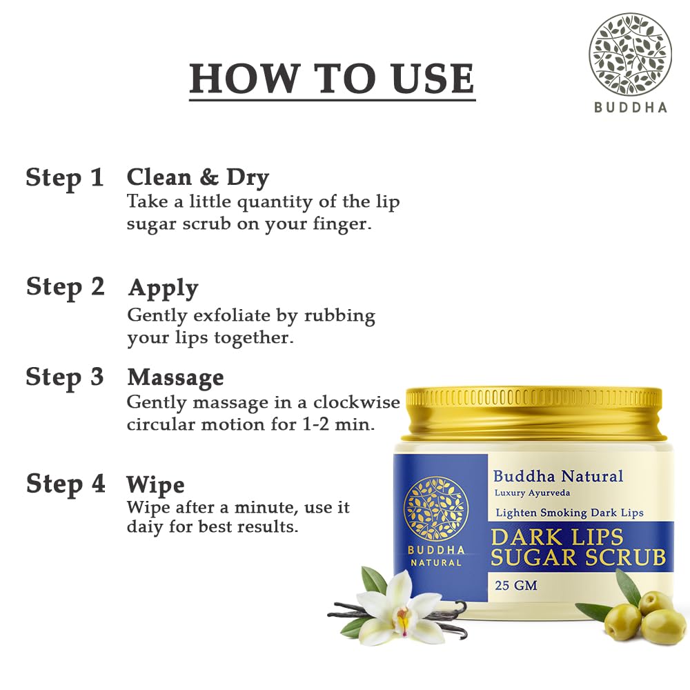 Buddha Natural Dark Smoky Lip Scrub for Men (25 Grams) Beauty and Personal Care Buddha Natural