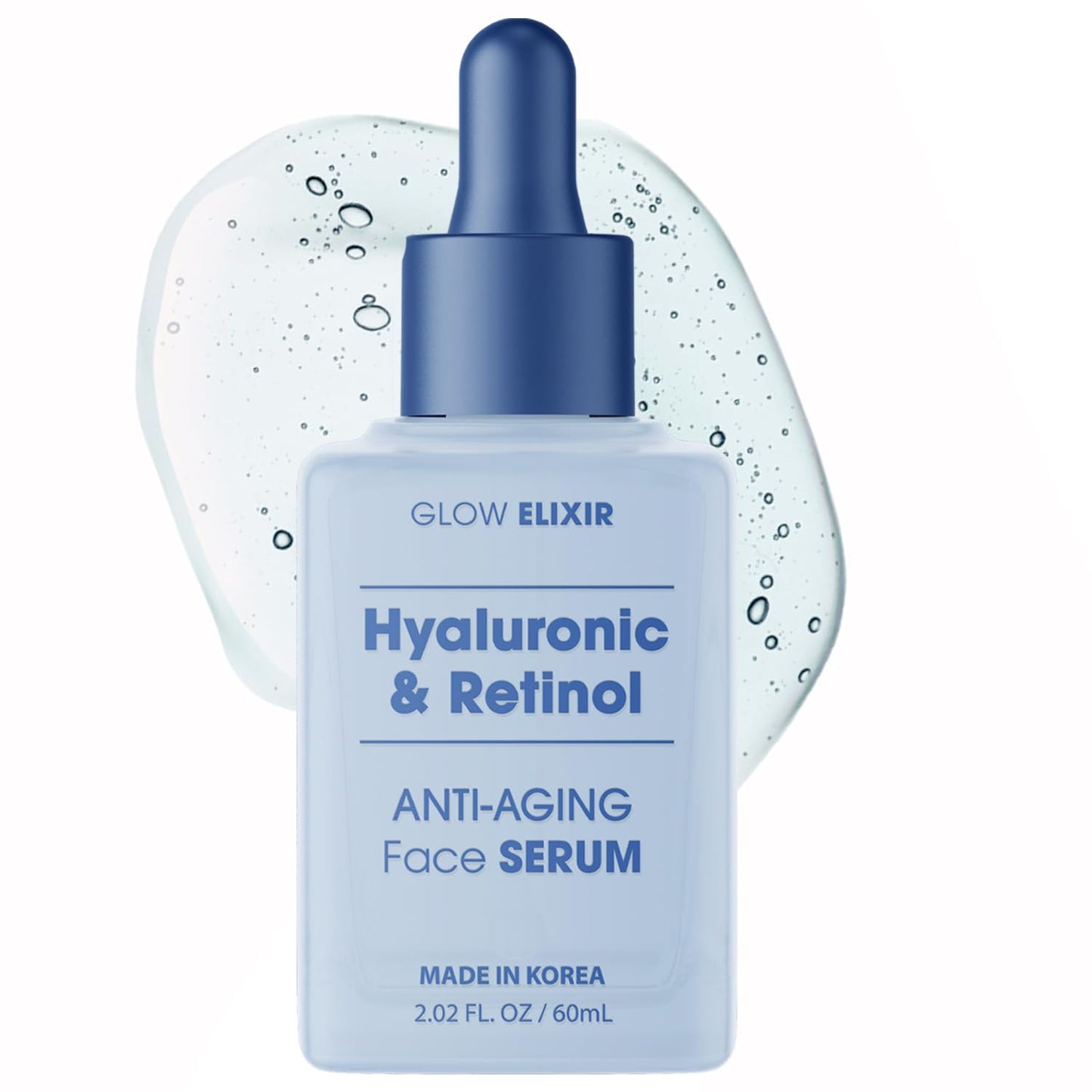Glow Elixir Retinol Serum for Face with Hyaluronic Acid - Hydrating Anti-Aging Face Serum for Wrinkles Fine Lines & Uneven Skin Tone - Dermatologist Beauty & Personal Care Glow Elixir