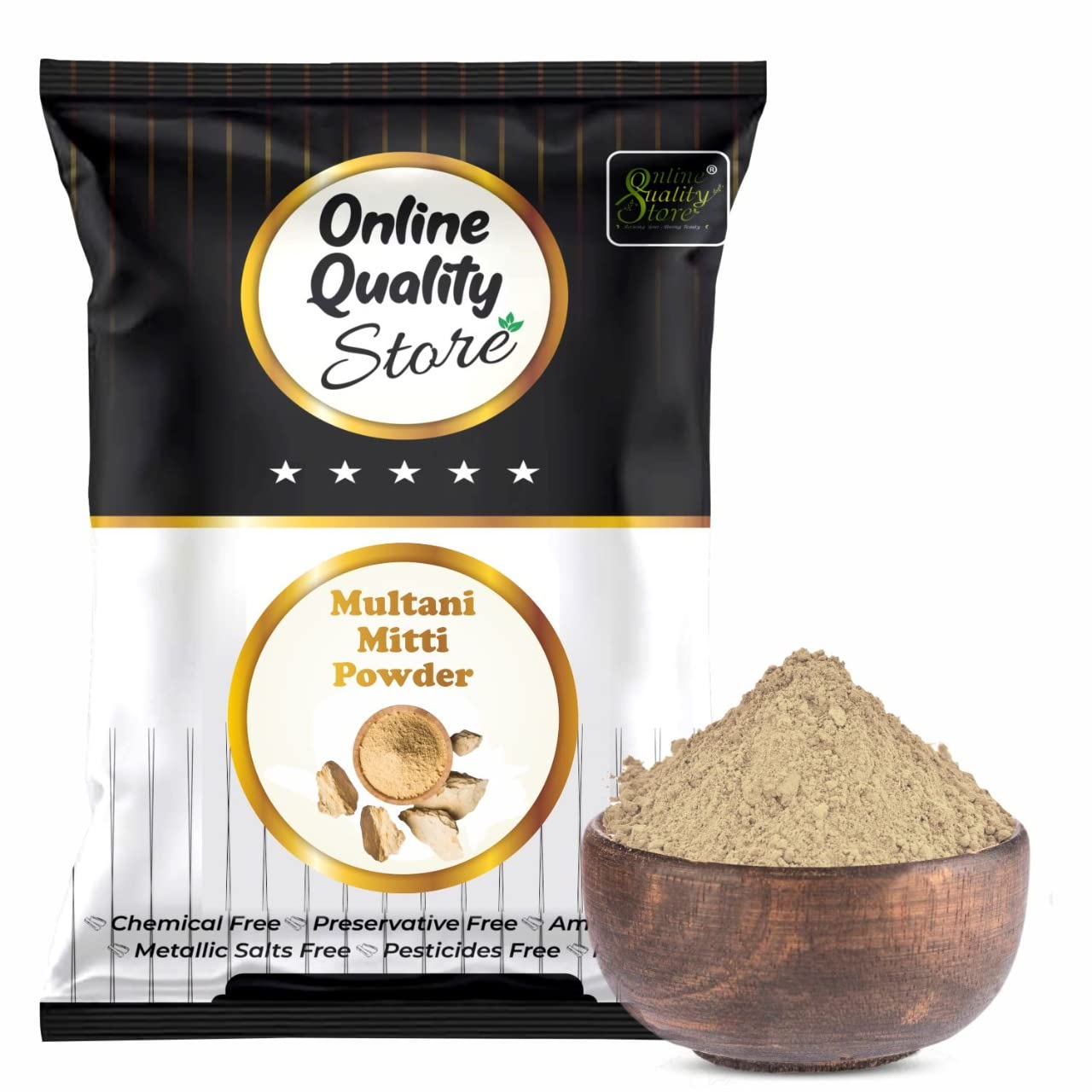 Online Quality Store 100% Herbal Multani Mitti_100g - Multani Mud Mitti | Indian Healing Clay | Bentonite Clay | Face Pack Pure & Natural Powder Beauty & Personal Care Online Quality Store