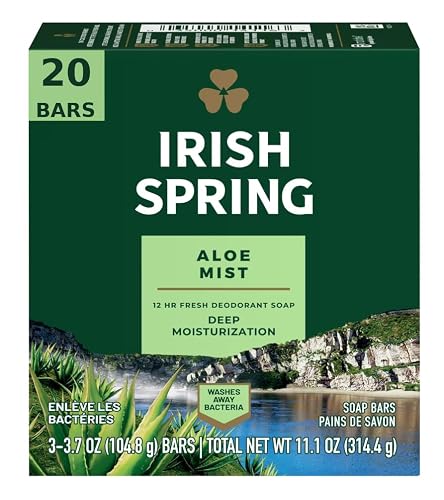 Irish Spring Aloe Bar Soap 3.75 Oz-pack of 20 Bars Beauty & Personal Care Irish Spring