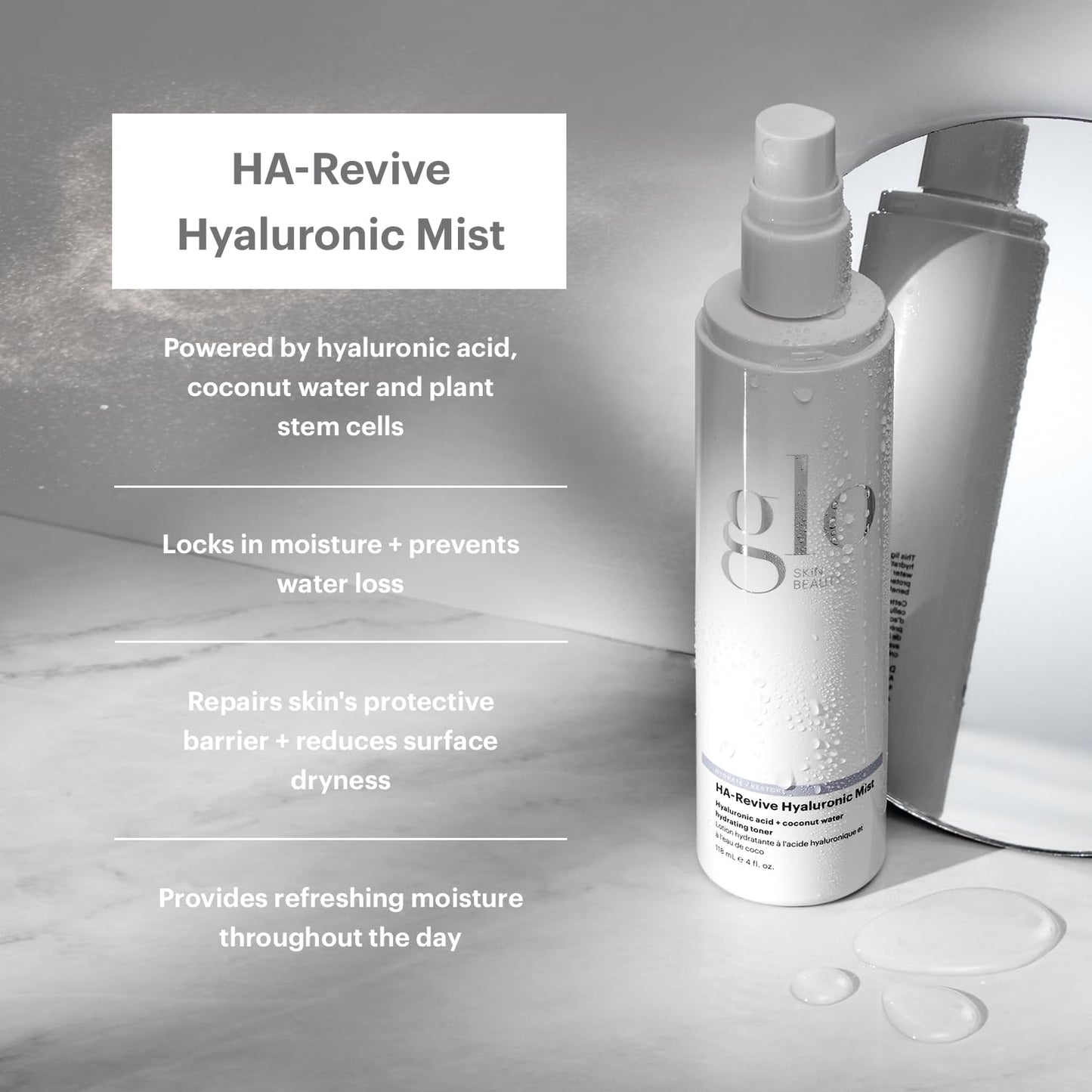 Glo Skin Beauty HA-Revive Hyaluronic Mist | Formerly Phyto-Active Toning Mist | 4 Fl Oz Beauty & Personal Care Glo Skin Beauty