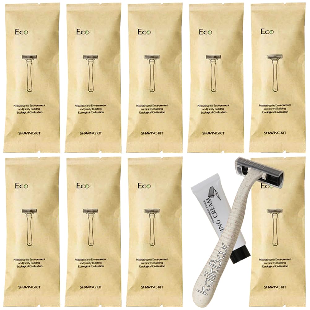 10Pack Disposable Razors 3 Blade Individually Wrapped Kit With Shave Cream Beauty and Personal Care QiMontGiaGonp