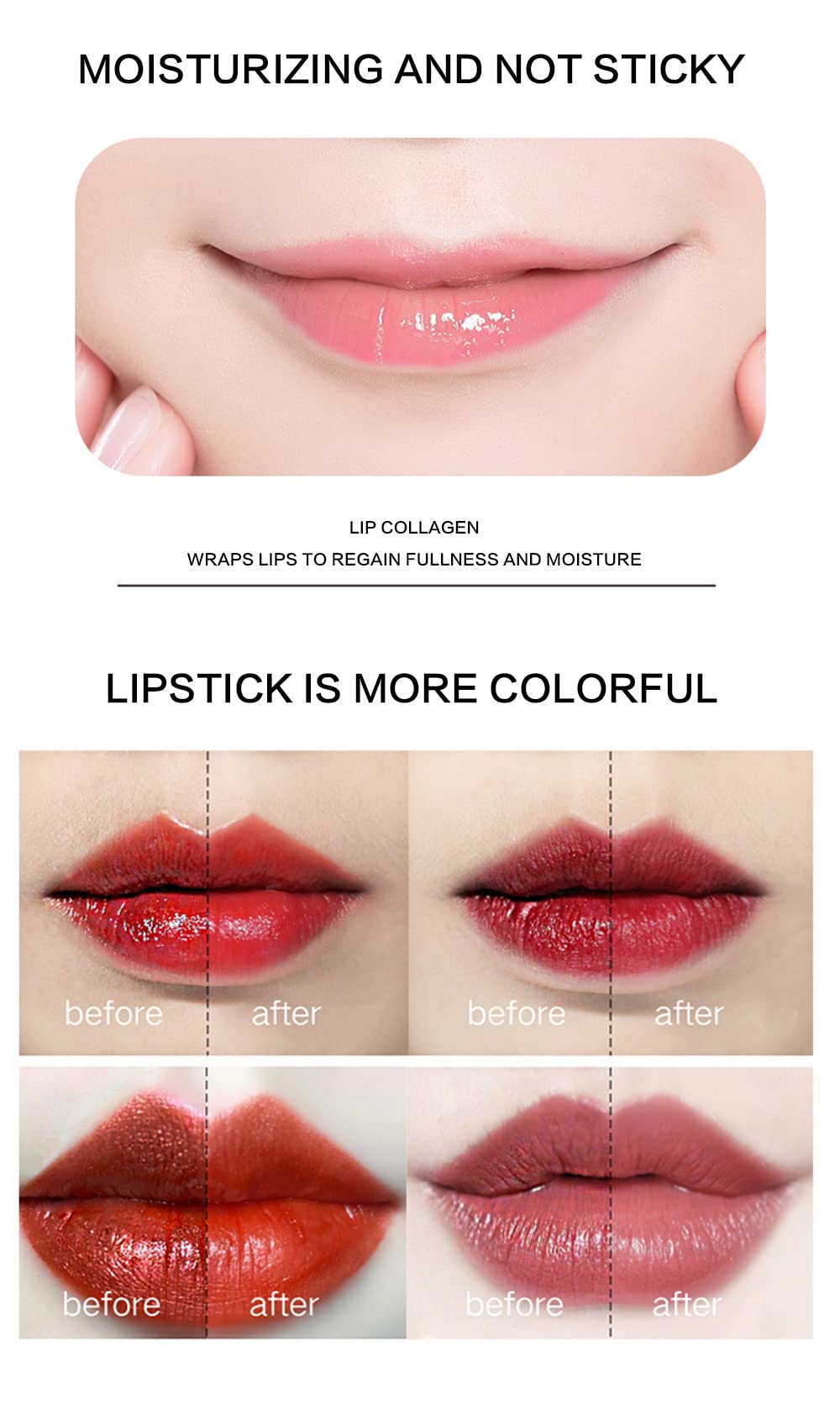 Lip Collagen with Peptide & Stem Cell Complex, Lip Balm for Dry Lips, a Lip Moisturizer for Lip Care and Lip Treatment Beauty and Personal Care Grospe
