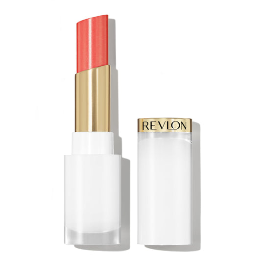 REVLON Super Lustrous Glass Shine Balm, Hydrating Tinted Lip Balm with Hyaluronic Acid, Aloe & Rose Quartz, Light-Medium Coral Lipstick, NEW Shade Beauty & Personal Care REVLON