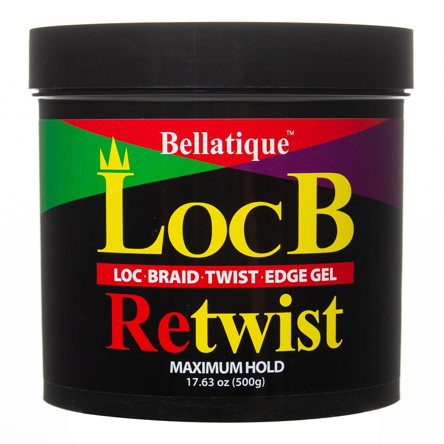 Loc B Retwist Loc, Braid, Twist, Edge Gel for Natural, Relaxed, Dry, Dull, & Brittle Hair (17.63 oz) Beauty & Personal Care BELLATIQUE