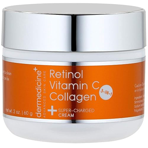 Vitamin C + Retinol + Collagen | Super Charged Anti-Aging Cream for Face | Pharmaceutical Grade Quality | Helps Smooth & Plump Fine Lines & Wrinkles Beauty & Personal Care Dermedicine