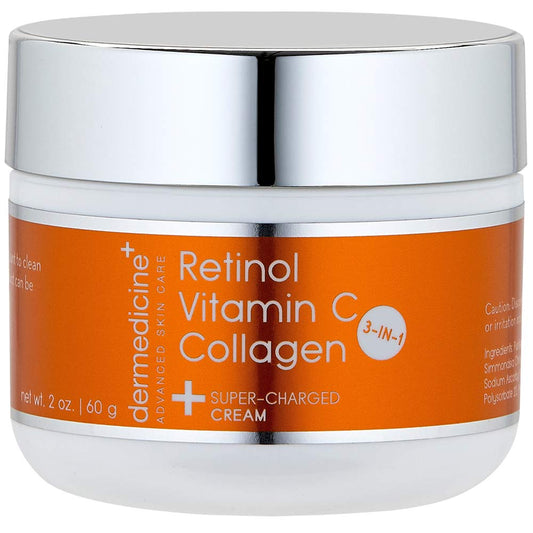 Vitamin C + Retinol + Collagen | Super Charged Anti-Aging Cream for Face | Pharmaceutical Grade Quality | Helps Smooth & Plump Fine Lines & Wrinkles Beauty & Personal Care Dermedicine