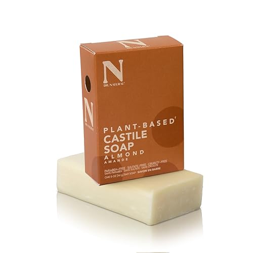 Dr. Natural Castile Bar Soap - Multipurpose Soap Bar with Anti-Acne Properties - For Face, Body and Hair - Sensitive Skin Body Wash - Almond - 5 oz.. Beauty & Personal Care Dr. Natural