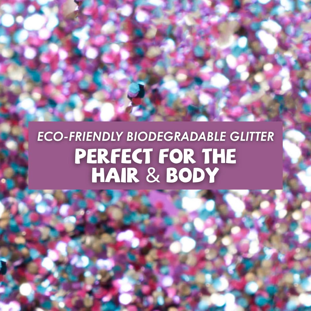 Biodegradable Glitter, 8 Colors, Vegan, for Hair and Body, Safe for Children (Mermaid Scales) Beauty & Personal Care Great Pretenders