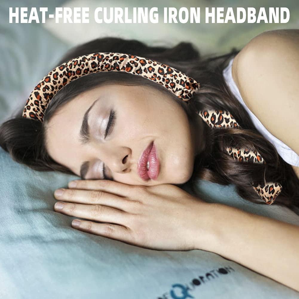 BATOUDE Heatless Curling Rod Headband No Heat Silk Ribbon Curling Rod Hair Roller Curls with Hair Claw Clip Lazy Natural Soft Wave DIY Hair Rollers Beauty & Personal Care BATOUDE