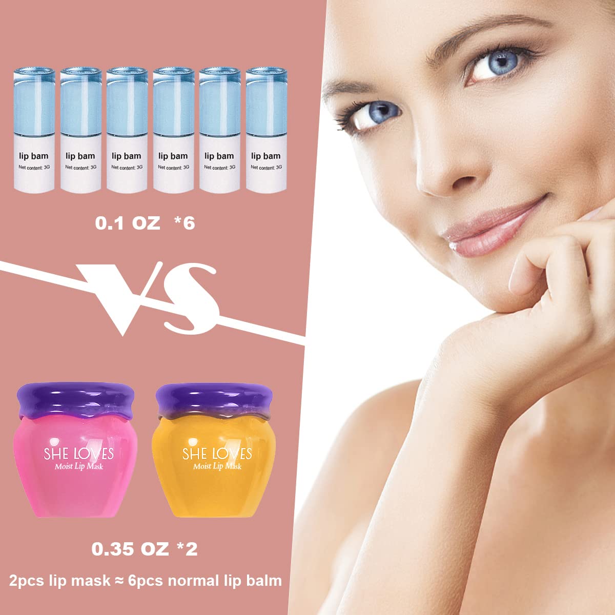 2PCS Lip Mask Overnight, Honey&Sakura Day and Night Repair Sleeping Lip Balm, Fade Lip Lines Bee Balm, Hydrating &Prevention Dry and Crack Lip Scrubs Beauty & Personal Care SHE LOVES