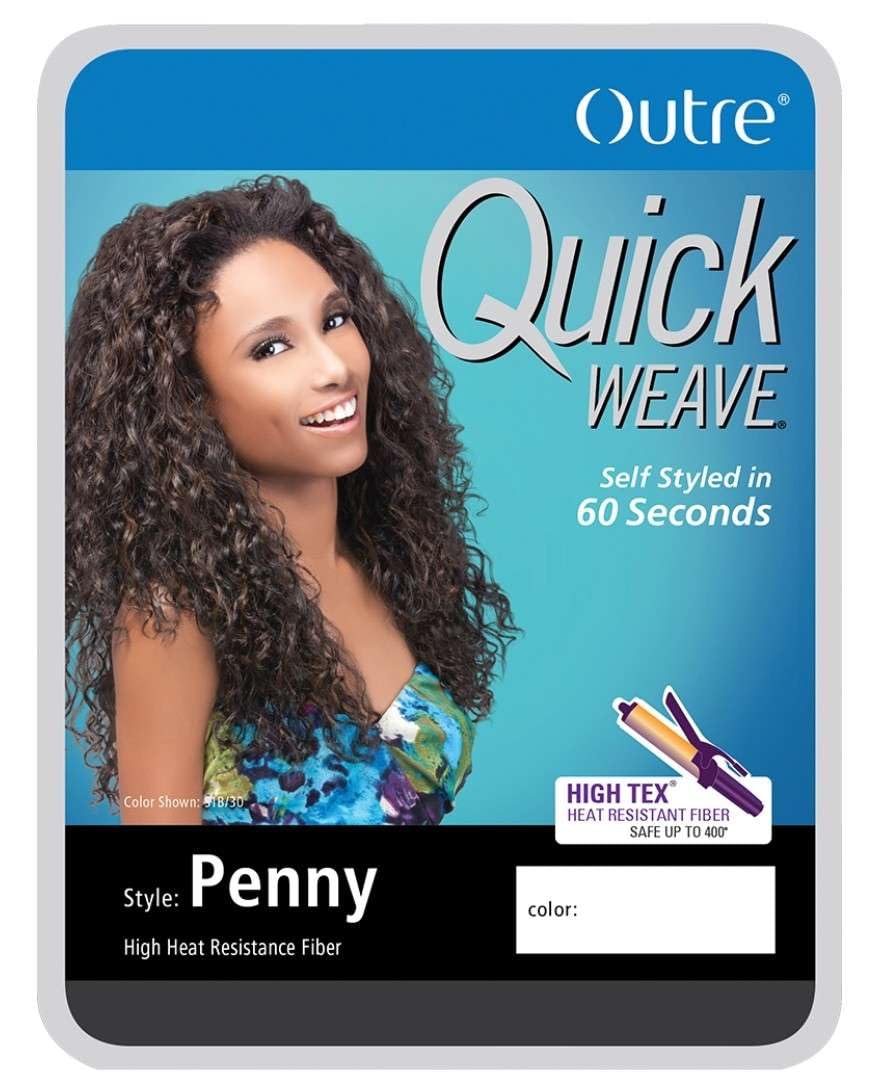 Outre PENNY - Quick Weave Synthetic Hair Half Wig (2 Dark Brown)