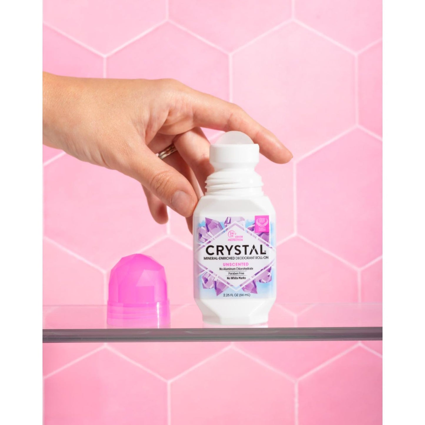 CRYSTAL Deodorant - Mineral Roll on Vegan Deodorant for Women and Men, Unscented - 2.25 fl. oz. (3 Pack) (Packaging May Vary) Beauty and Personal Care Crystal Essence