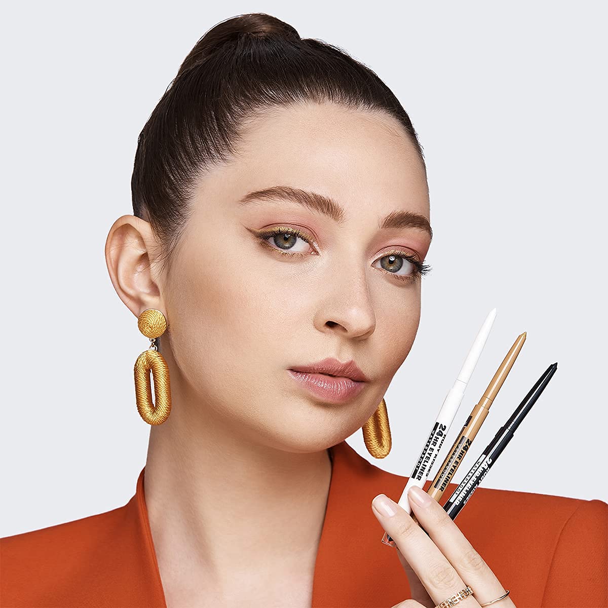 Ruby Kisses Waterproof Eyeliner, 24HR Waterproof Long-Lasting Mechanical Eyeliner Pencil with Built-in Sharpener, Smudgeproof 3 Pack (Blackest Black) Beauty & Personal Care Ruby Kisses