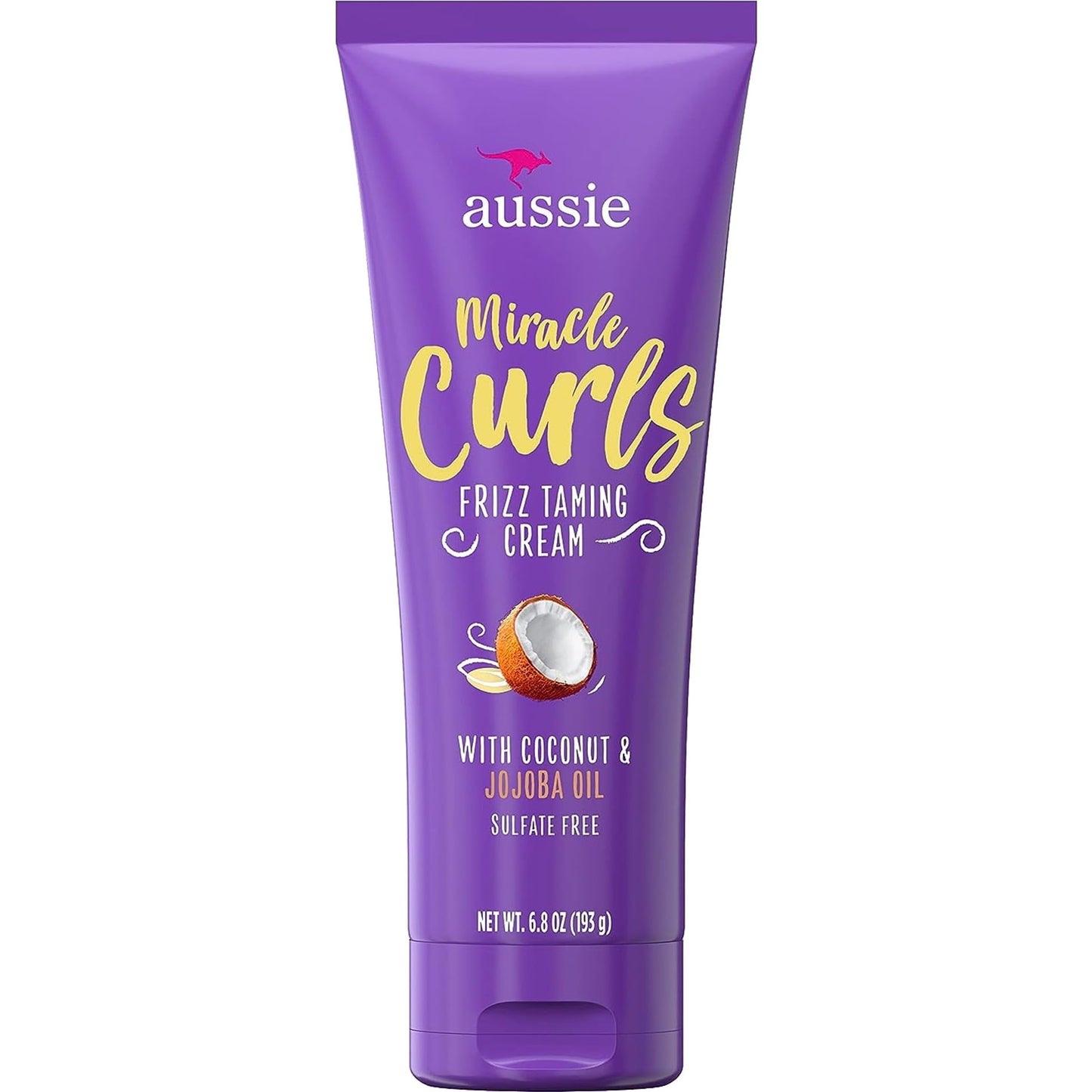 Aussie Miracle Curls Frizz Taming Cream 6.8 Ounce (Coconut & Jojoba Oil) (3 Pack) Beauty & Personal Care Aussie