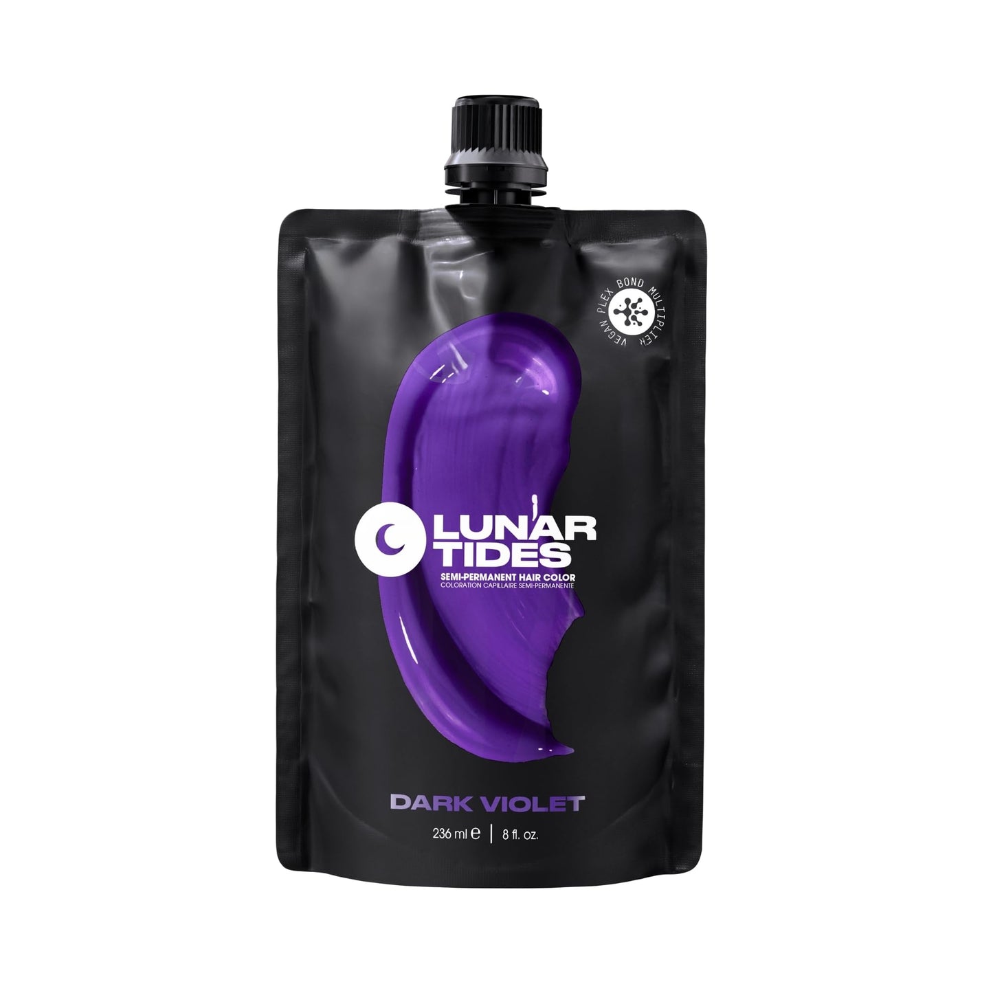 Lunar Tides Semi-Permanent Hair Color (43 colors) (Dark Violet, 4 fl. oz.) Beauty & Personal Care Lunar Tides