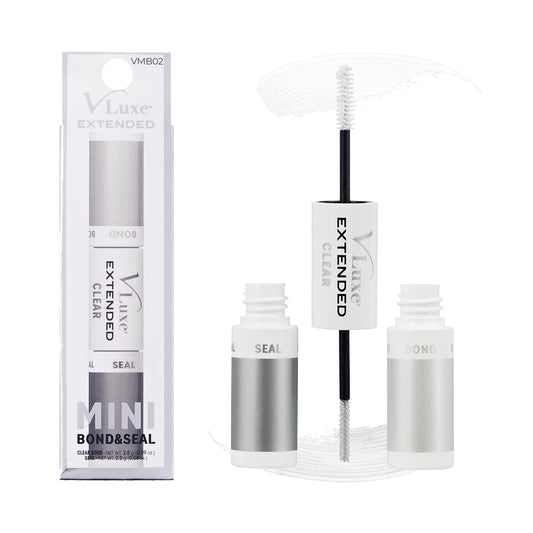 VLuxe DIY Eyelash Extension Mini Bond & Seal Lash Adhesive Infused with Biotin & Vitamin E, Strong Nourishing Water Resistant Lash Glue