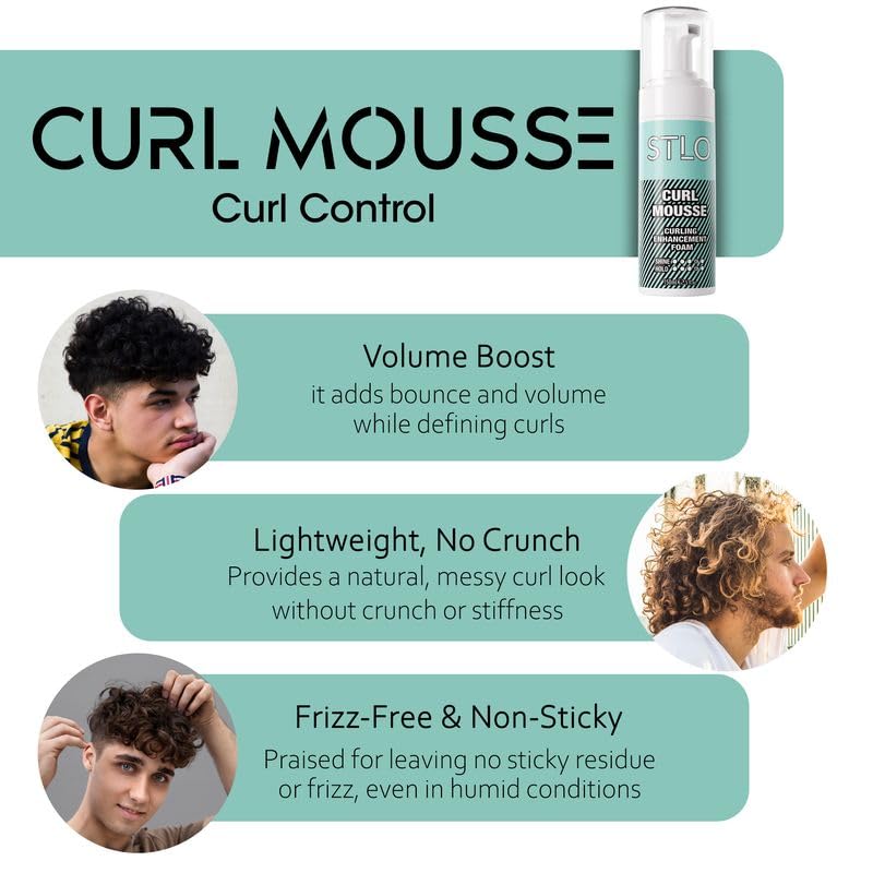 STLO Mousse for Perfect Curls - Radiant Shine with Frizz Control - Lightweight Moisturizing Foam Beauty & Personal Care STLO